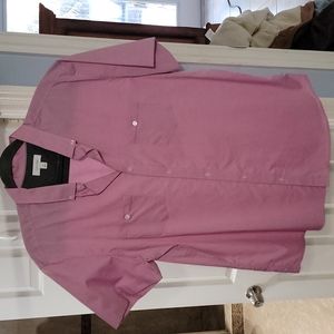 Calvin Klein button down pink short sleeve
